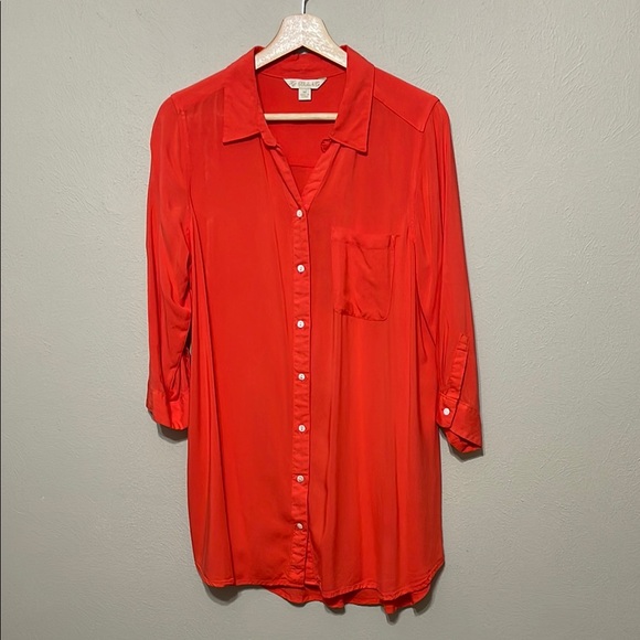 KC Khaki’s & Co Tops - Women's Red Button Down Shirt